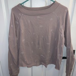 mauve graphic crewneck